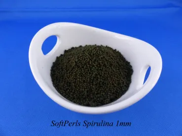 Soft Perls Spirulina 1mm die weichen Futter perls für Guppys und Schwertträger